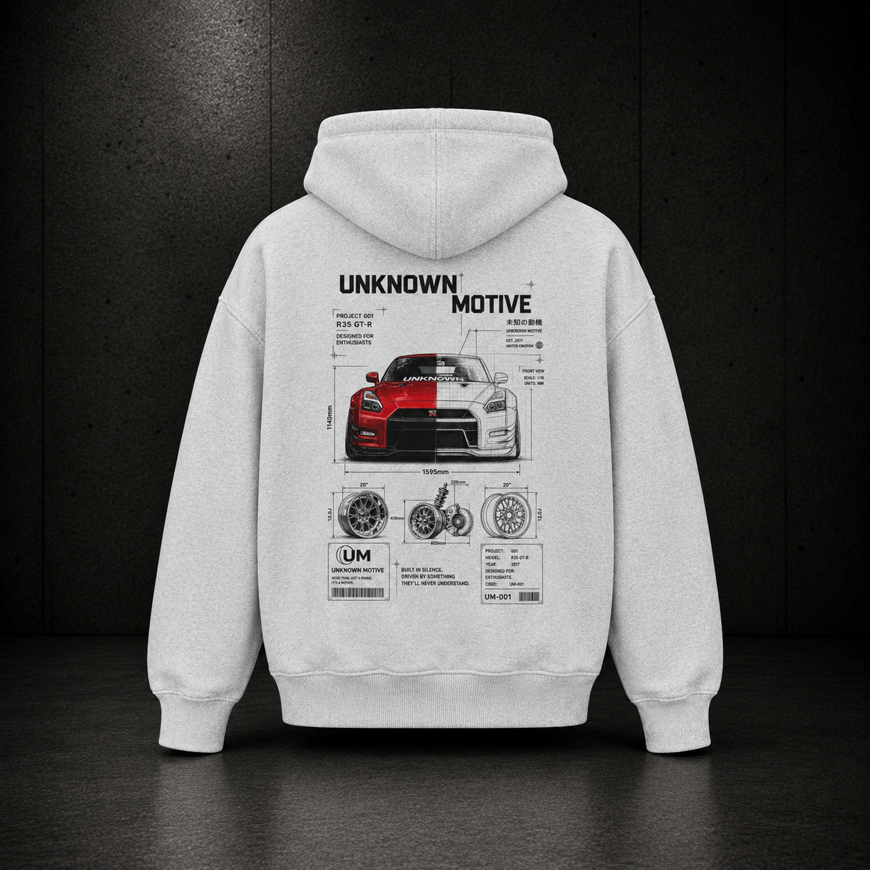 R35 Hoodie - ash
