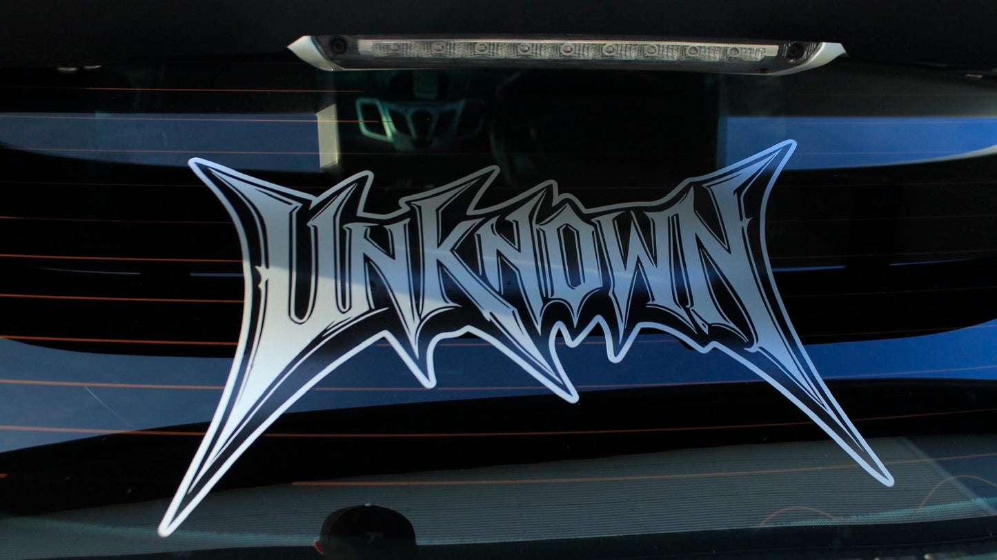 Unknown Motive Metal Banner